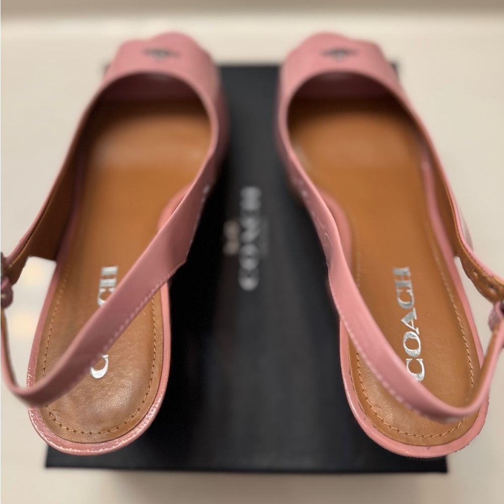 Coach Blush Pink Peep-Toe Slingback Heels - Classic and Chic - Picture 8 of 8
